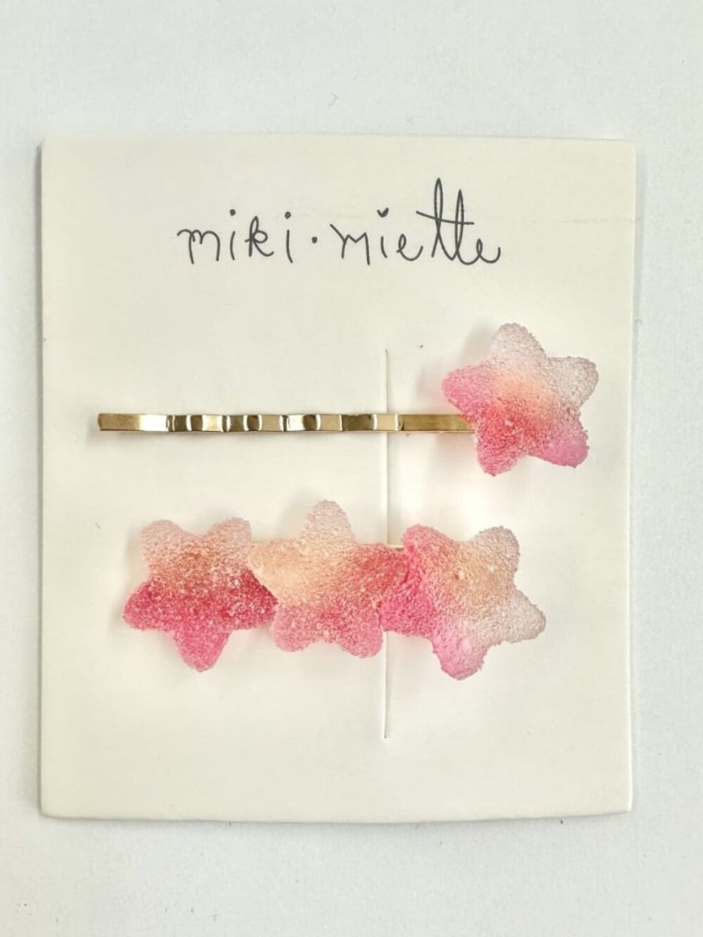 Pink Gummy Hair Clip 2Pc Set - Pink